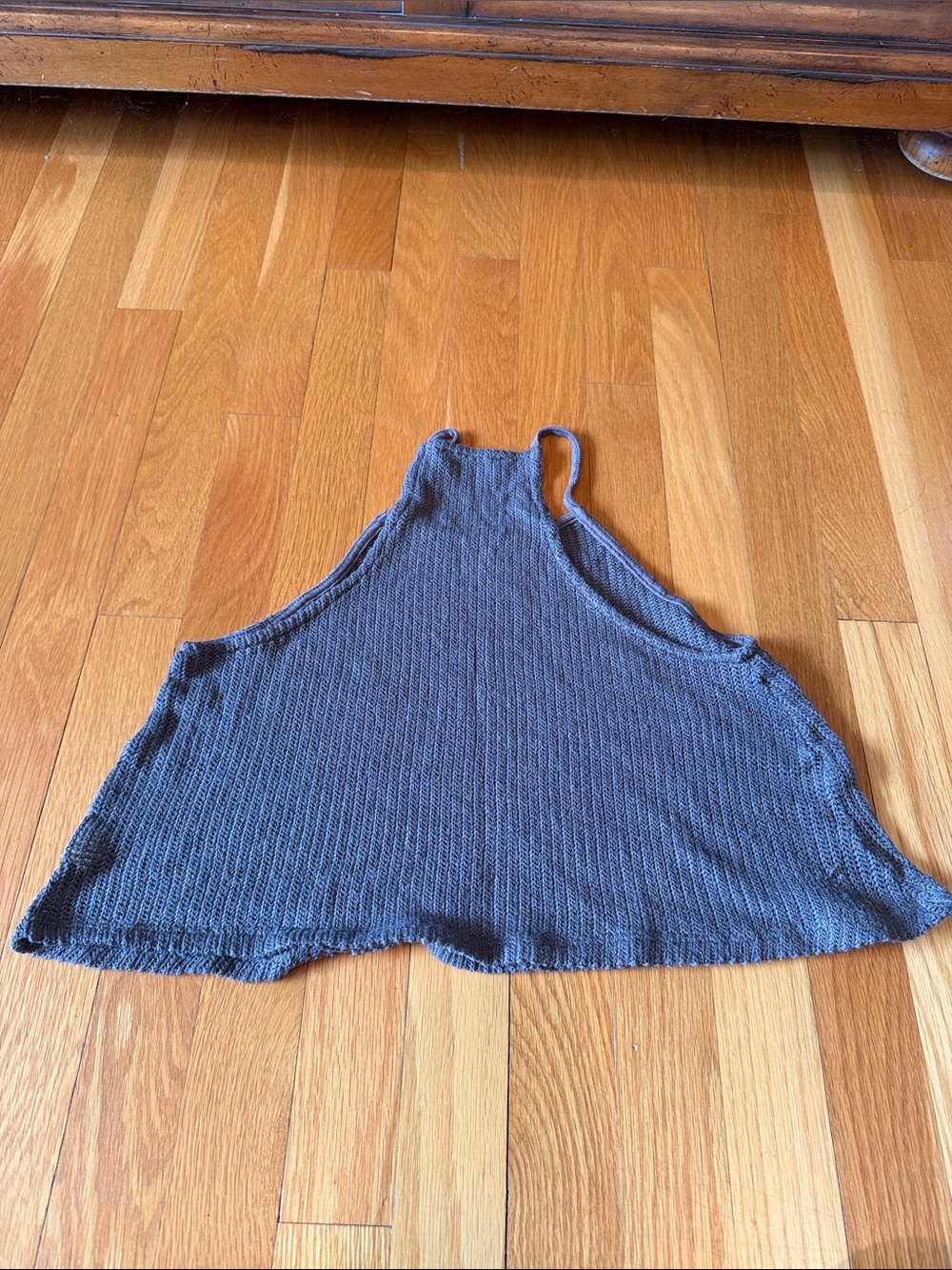 Final Touch Gray Knit Racerback Tank Top - Picture 3 of 4